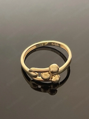 Eleganter Damenring 585 Gold   14 Karat (4,0 g)   Gr. 53 54