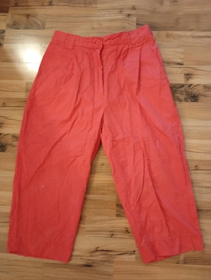 3 4-Caprihose rot uni 38