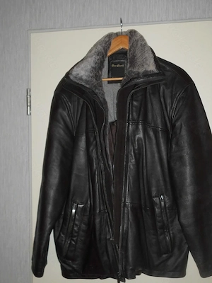 Lederjacke schwarz mit Kragen Lamm-Nappa