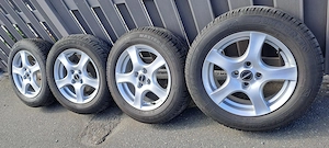 4 Borbet Alu-Felgen Typ F60528 mit Semperit Master Grip 2 Winterreifen, 185 65 R15 T