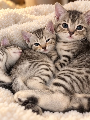 Bengal-Mix-Kitten suchen ein liebevolles Zuhause