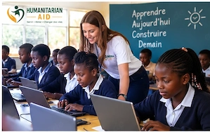 Suche nach freiwilligen für eine humanitäre mission in südafrika