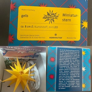 Herrnhuter Miniaturstern, gelb, neu, OVP