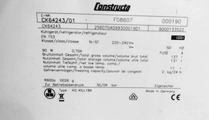  Einbau-Kühlschrank Constructa 1 Jahr Gewährleistung Lieferung