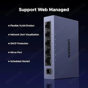 UGREEN Gigabit Netzwerk Switch mit 5 Ports