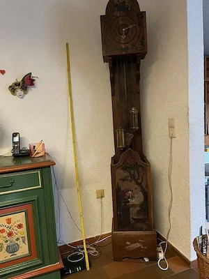Jugendstil Uhr " Die Zeit eilt"