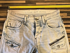 G-Star Navy Straight # W31 L32 # 3301 Raw Denim