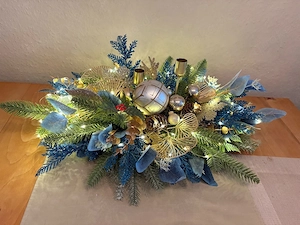 advendsgesteck in gold blau
