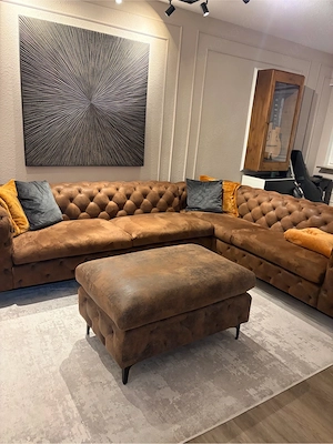 Edle Chesterfield Wohnlandschaft ( L Form oder 2 Sofas )
