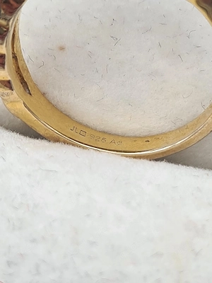 Vergoldeter 925 Silber Ring mit Zirkon   JLO Edition