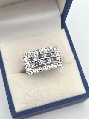 Kanchanaburi-Saphir Silberring 925 Sterling Silber 0,504 ct