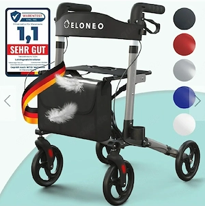 leichtgewicht Rollator faltbar Sitzfläche Komfort meu Orginal verpackt 