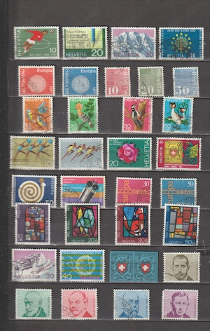 Briefmarken  Schweiz   mit kompletten Sätzen