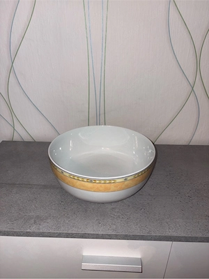 Kahla Porzellan Schale   23,5 cm   Vintage   schönes Golddekor