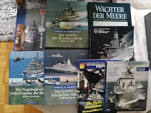 verschiedene Schifffahrts-Literatur über die deutsche Marine bzw. deutsche Schiffe, Bücher und Zeits