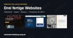 Websites für Handwerk, Gastro & Praxen   mobil, mehrsprachig