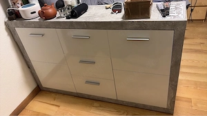 kommode   Sideboare weiss beton optik