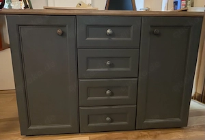 schwarze holz Kommode 