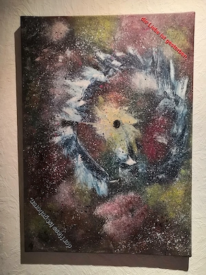 Handgemalte, abstrakte Kunstwerke