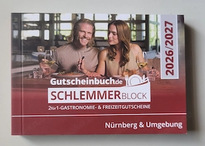 Schlemmerblock für Nürnberg und Umgebung 2027 oder Erlangen und Umgebung 2027