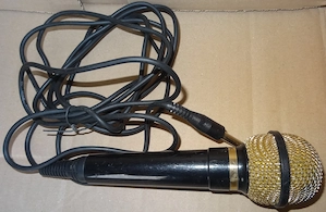 P Venturer Microphone unidirektionales dynamisches Mikrofon schwarz gold original Vintage alt