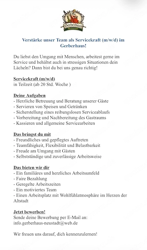 Servicekraft Gastronomie