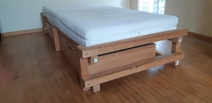 Woodland Vollholzbett 90   200 cm mit Lattenrost und Matratze