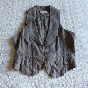 Damen - Weste Stoffweste Leinenweste khaki, Gr.32 bzw. ca. Gr. XXS, Orsay
