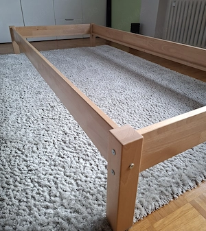 Bettgestell Buchenholz 220 x 100 x 30 cm