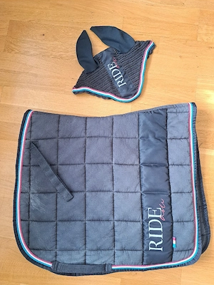 Ride Schabracke dunkelblau mit Fliegenhaube WB