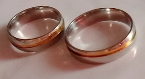 Ring Freundschaftsringe Partnerringe Verlobungsring Edelstahl Gold ohne Stein