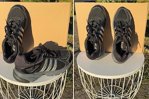 Adidas Laufschuhe   Sneaker Schwarz Silber Gr. 39-40