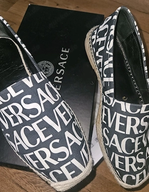 VERSACE Espadrilles Schuhe - Loafer - Print - Gr. 45 - mit Karton