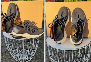 Moderne Sock Sneaker   Sportschuhe Gr. 38   Dunkelgrau   Orange