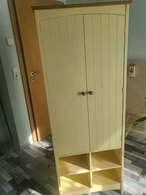 Badschrank vanille braun 2-türig