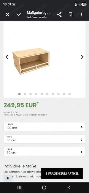 OSB Terrarium 120x60x60 NEU