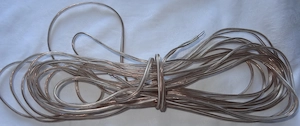 P Lautsprecherkabel Boxenkabel 2x0,75mm  Kupfer transparent weiß 10,2 Meter kurz Zeit wenig benutzt 