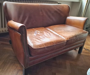 2-Sitzer Ledercouch