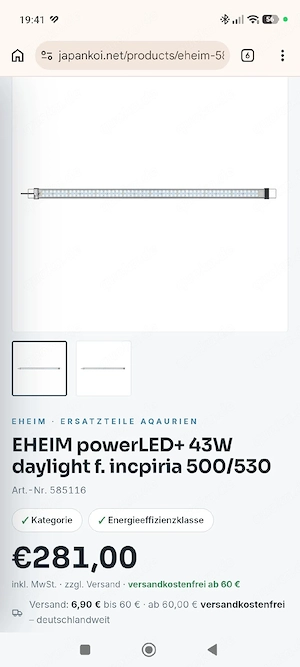 Eheim Led Beleuchtung Aquarium Paket 