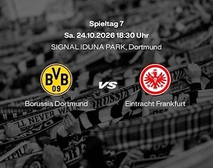 3  Tickets Bvb Borussia Dortmund vs Eintracht Frankfurt(SAMSTAG)