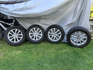 4 originale VW Alufelgen 16 Zoll mit Dunlop Sommerreifen