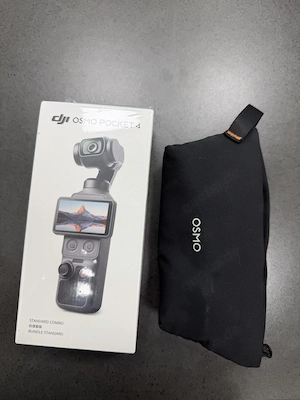 DJI Osmo Pocket 4 4K UHD, écran 2 pouces, noir + étui