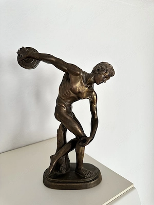Griechische mythologie Statue, Diskuswerfer, Zustand 1A, Größe 30 20