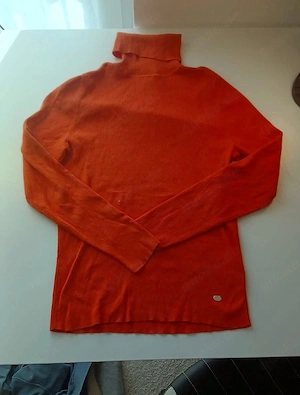 Lauren Ralph Lauren Rollkragenpullover Damen Rippstrick Orange Rost Gr. XL