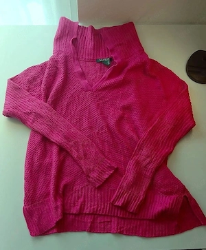 Lauren Ralph Lauren Strickpullover Pink V-Ausschnitt Gr. M