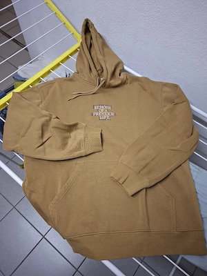 Neuwertiger Hoodie Pulli Herren ocker Aufdruck von H&M; Größe M