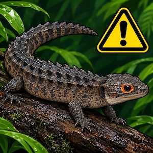 Rotaugen Buschkrokodile Tribolonotus gracilis