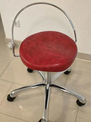 Profi-Kosmetikhocker mit Rückenlehne