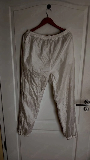 Adidas Originals Shiny Nylon Sporthose Trackpants Weiß 90er Look Gr. XL
