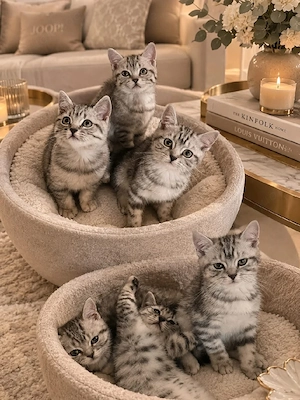 BKH Whiskaskitten silver tabby classic